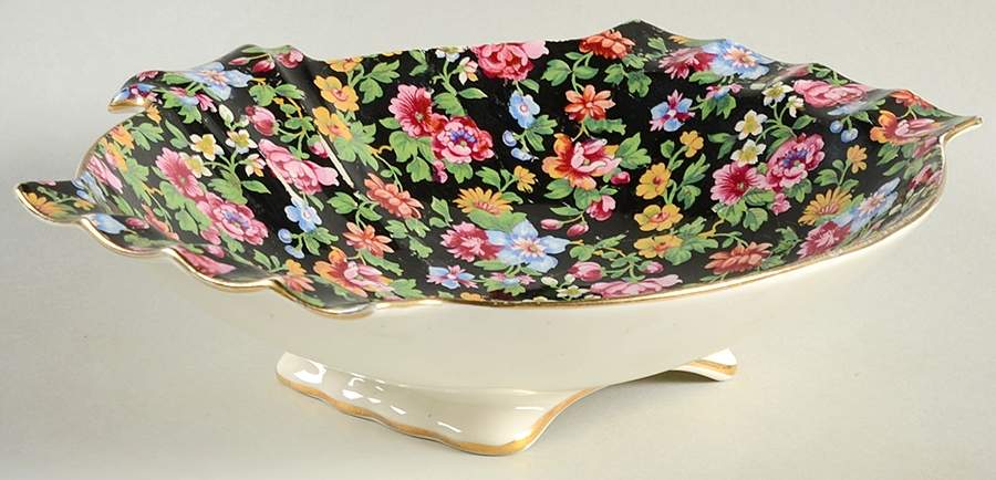 Esther 8" Oval Handled Bowl by Royal Winton-1