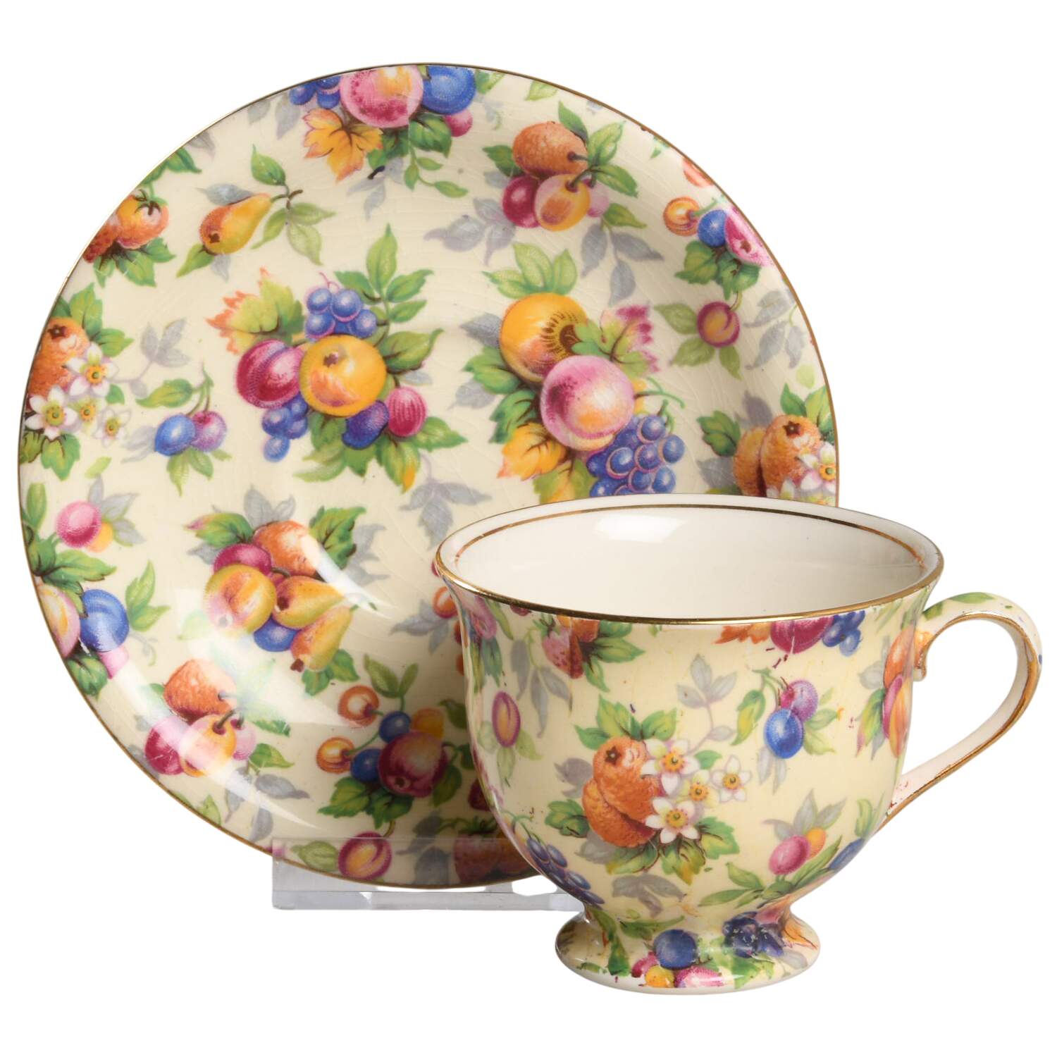Evesham Footed Demitasse Cup & Saucer Set by Royal Winton-1