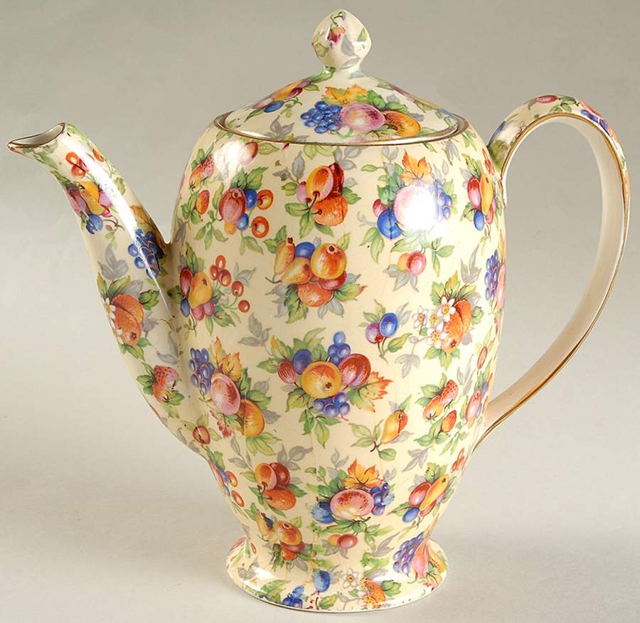Evesham Albans Shape Coffee Pot & Lid by Royal Winton-1