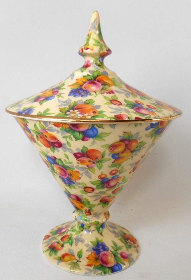 Evesham Gordon Candy Jar & Lid by Royal Winton-1
