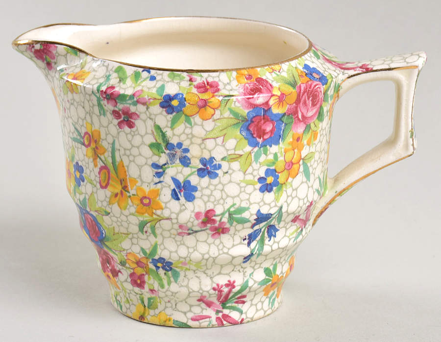 Fireglow (White Background) Jacobean Creamer by Royal Winton-1