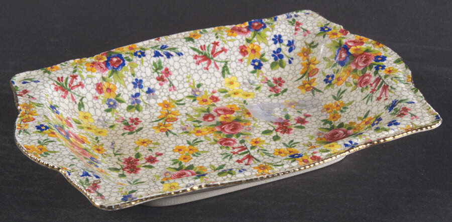 Fireglow (White Background) Pickle Dish by Royal Winton-1