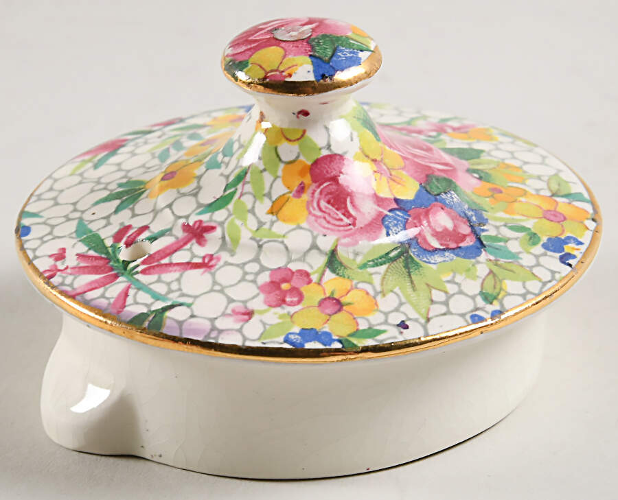 Fireglow (White Background) Individual Breakfast Set Teapot-Lid by Royal Winton-1