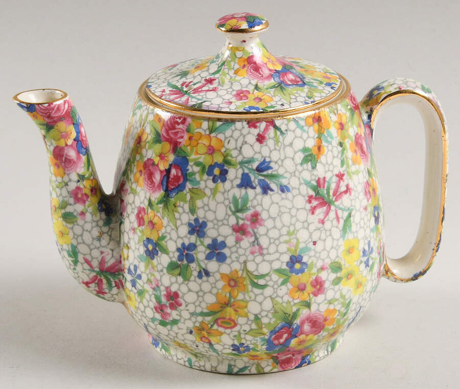 Fireglow (White Background) Individual Breakfast Set Teapot & Lid by Royal Winton-1