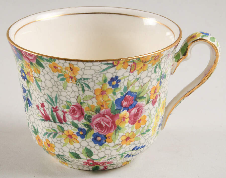 Fireglow (White Background) Flat Cup by Royal Winton-1