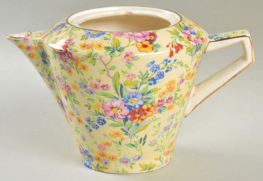 Floral Feast Norman Teapot & Lid No Lid by Royal Winton-1