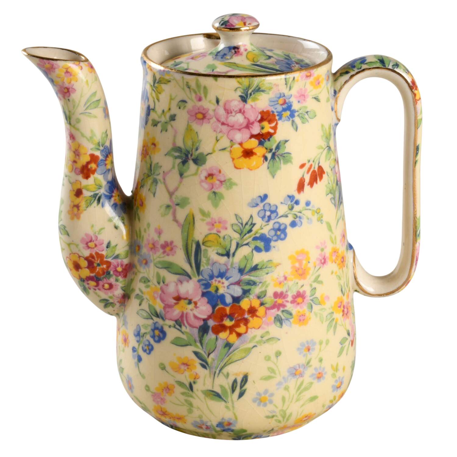 Floral Feast Individual Coffee Pot & Lid by Royal Winton-1