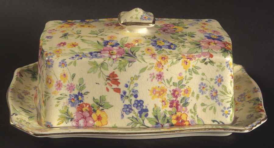 Floral Feast Covered Butter/Cheese by Royal Winton-1