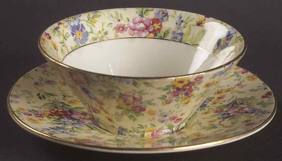 Floral Feast Mayonnaise Bowl & Underplate by Royal Winton-1