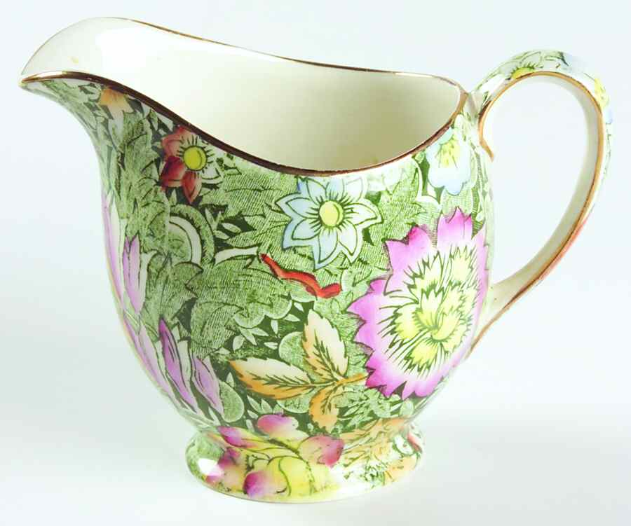 Floral Garden Green Albans Creamer by Royal Winton-1