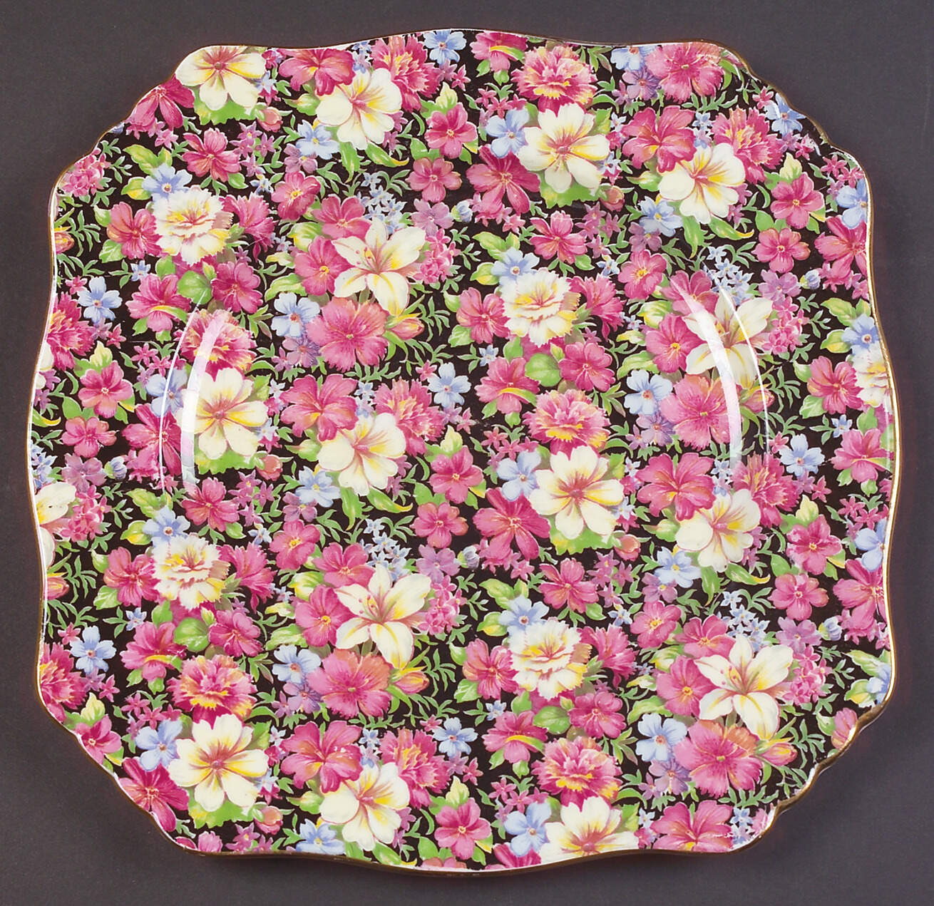 Florence (Disc. 1963) Square Luncheon Plate by Royal Winton-1