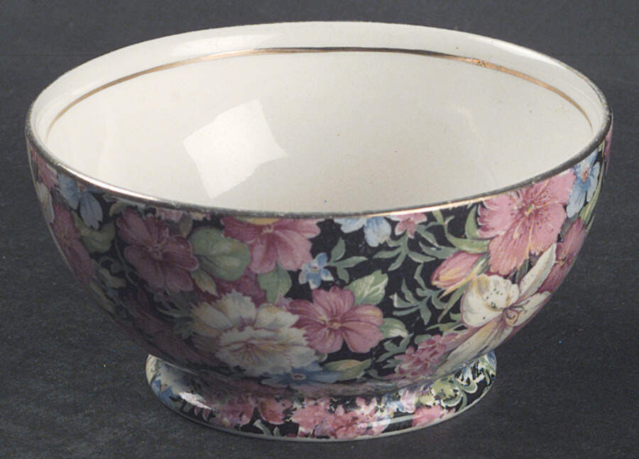 Florence (Disc. 1963) Albans Shape Open Sugar Bowl by Royal Winton-1
