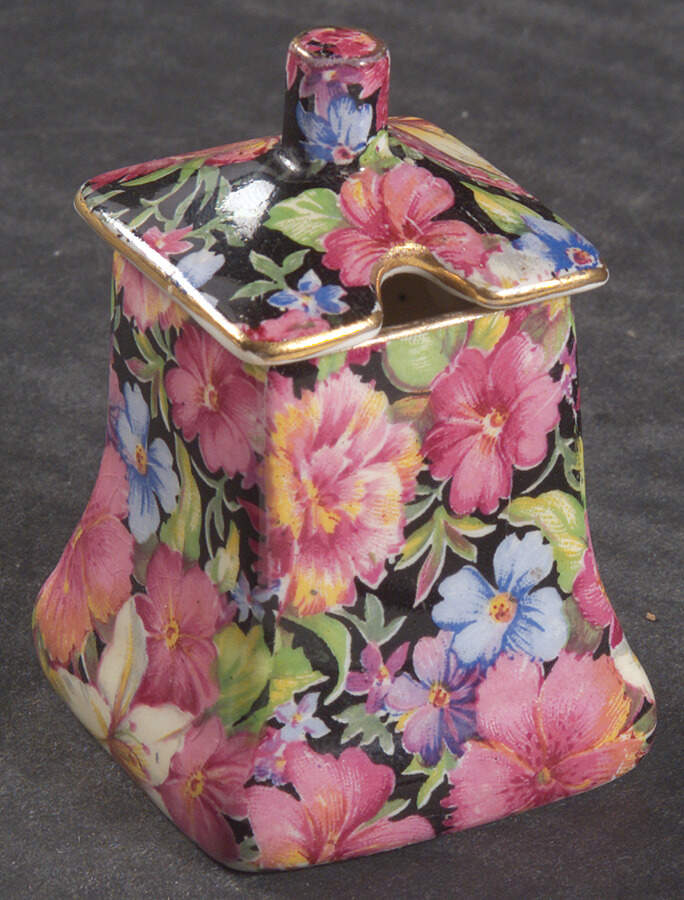 Florence (Disc. 1963) Mustard Jar & Lid by Royal Winton-1