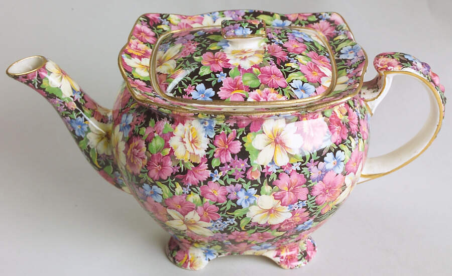 Florence (Disc. 1963) Late Athena Teapot & Lid by Royal Winton-1