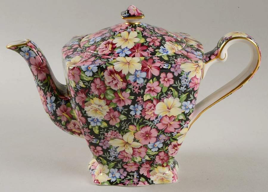 Florence (Earthenware, Circa 1995) Teapot & Lid by Royal Winton-1