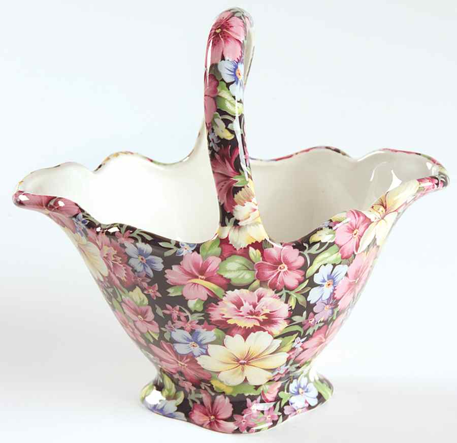 Florence (Earthenware, Circa 1995) Small Basket by Royal Winton-1
