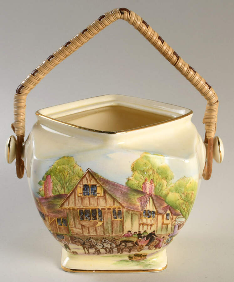 Happy Days Biscuit Barrel No Lid by Royal Winton-1