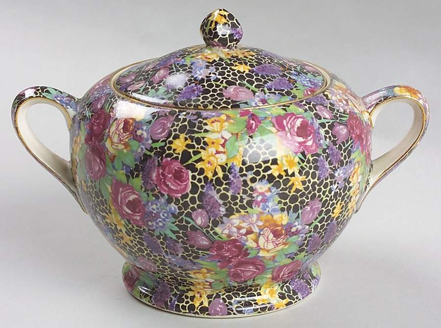 Hazel Sugar Bowl & Lid (Unknown Shape 1) by Royal Winton-1