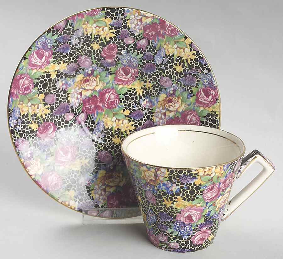 Hazel Flat Cup & Saucer Set by Royal Winton-1