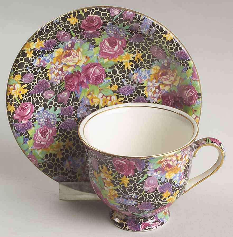 Hazel Footed Demitasse Cup & Saucer Set by Royal Winton-1