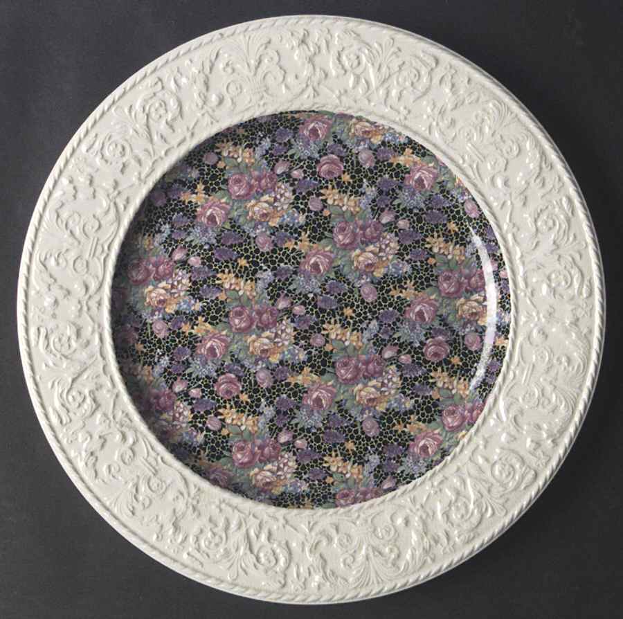 Hazel Round Dinner Plate w/Wedgwood Border by Royal Winton-1