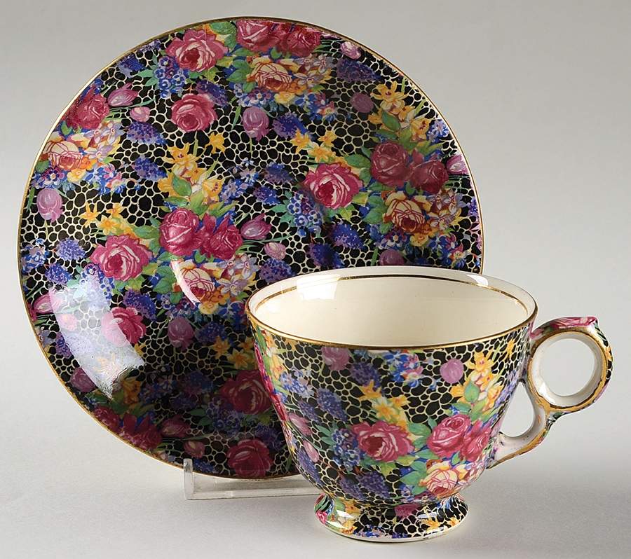 Hazel Raleigh Footed Cup & Saucer Set by Royal Winton-1
