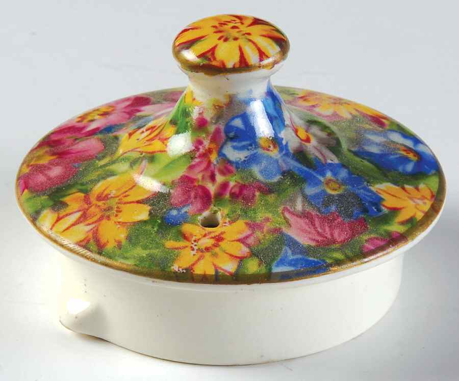 Joyce Lynn (Disc, 1950's) Individual Breakfast Set Teapot-Lid by Royal Winton-1