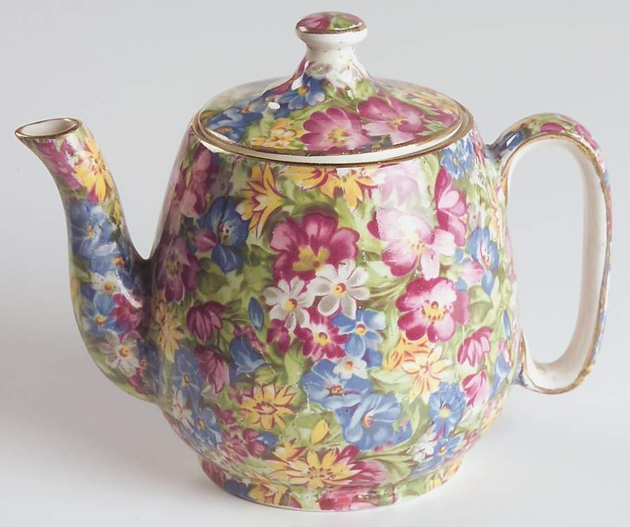 Joyce Lynn (Disc, 1950's) Individual Breakfast Set Teapot & Lid by Royal Winton-1