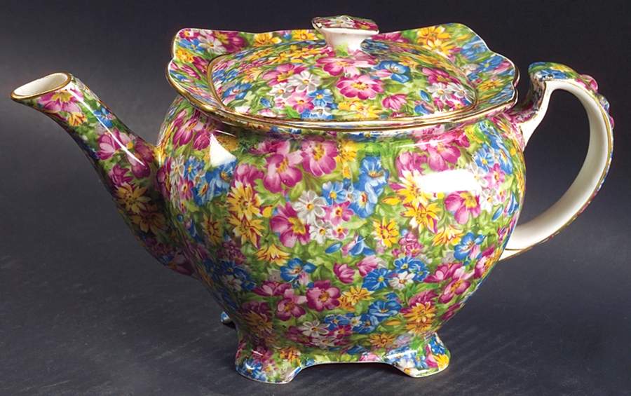 Joyce Lynn (Disc, 1950's) Late Athena Teapot & Lid by Royal Winton-1