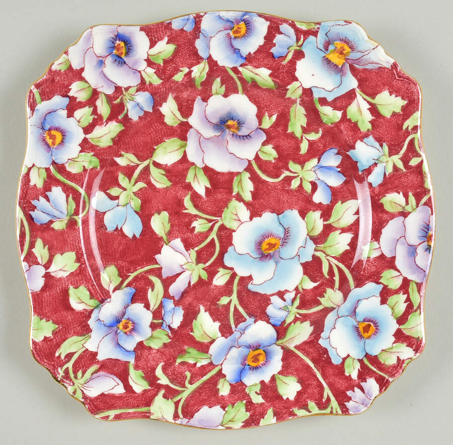June Festival Square Salad Plate by Royal Winton-1
