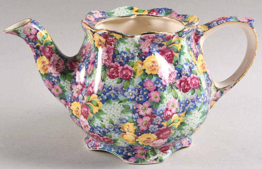 Julia (Disc. 1954) Unknown Shape #2 Teapot No Lid by Royal Winton-1