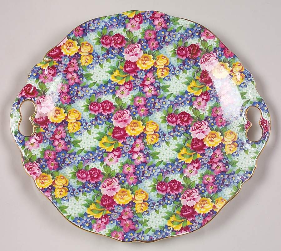 Julia (Disc. 1954) Handled Cake Plate by Royal Winton-1