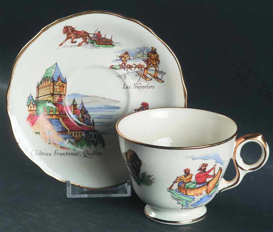 Le Vieux Canada Footed Cup & Saucer Set by Royal Winton-1