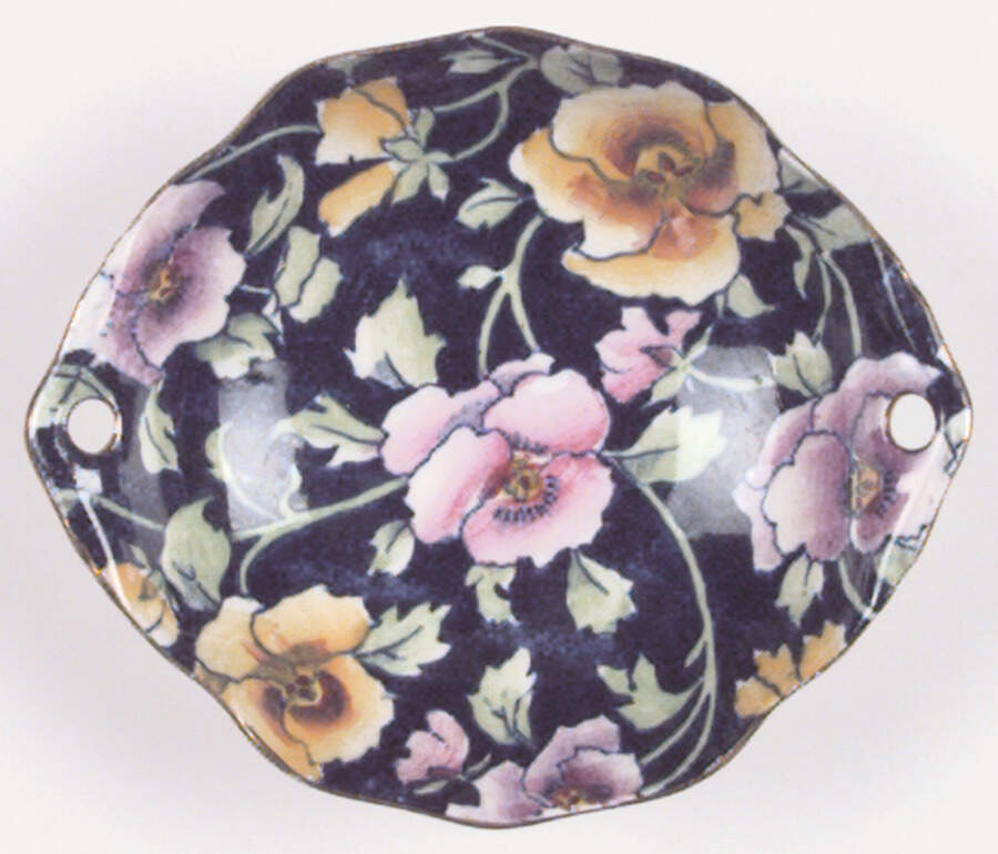 May Festival Cobalt Blue 5" Round Nut Dish by Royal Winton-1