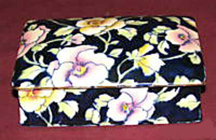 May Festival Cobalt Blue Small Candy Box by Royal Winton-1