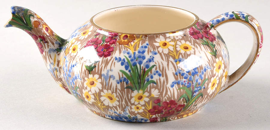 Marguerite (Gold Trim) Mini Stacking Teapot No Lid by Royal Winton-1