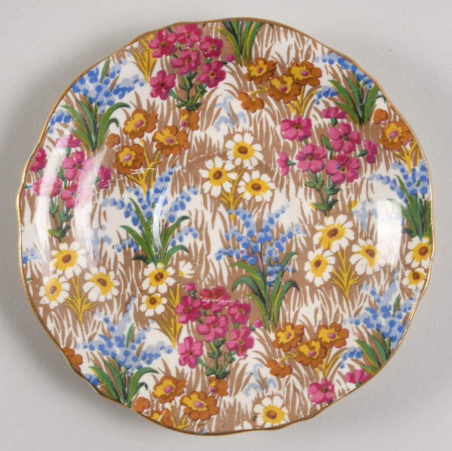 Marguerite (Gold Trim) Saucer for Footed Cup by Royal Winton-1