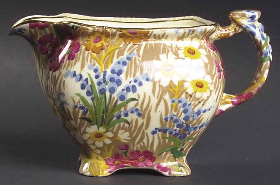 Marguerite (Gold Trim) Athena Creamer (Early) by Royal Winton-1