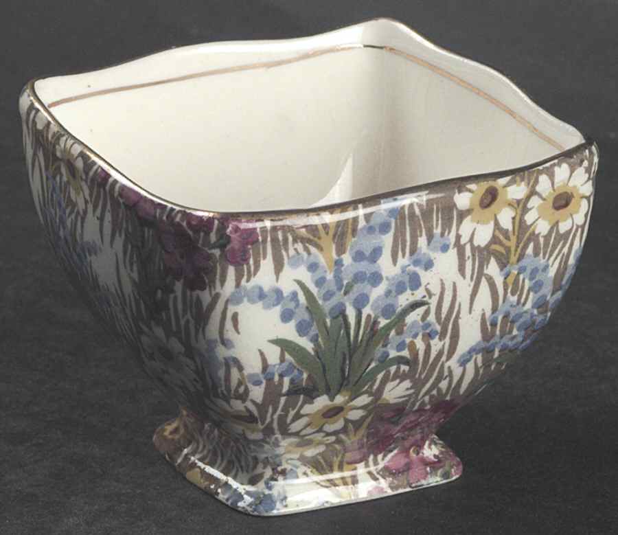 Marguerite (Gold Trim) Ascot Straight Open Sugar Bowl by Royal Winton-1