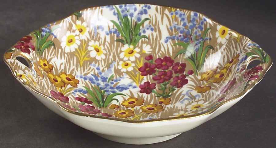 Marguerite (Gold Trim) Oval Sweet Meat Dish by Royal Winton-1