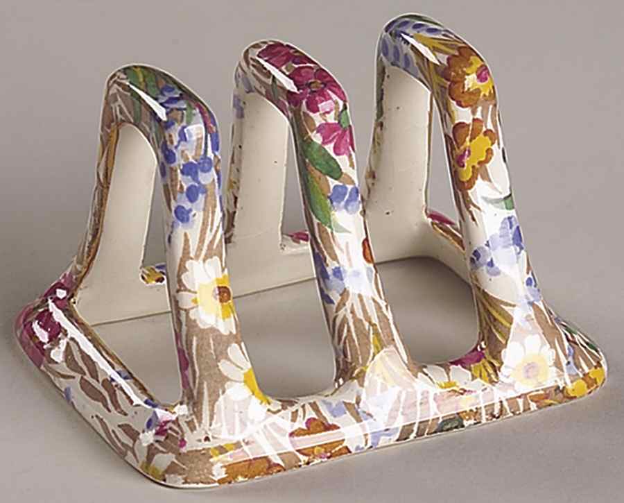 Marguerite (Gold Trim) Breakfast Set, 2-Slice Toast Rack Only by Royal Winton-1
