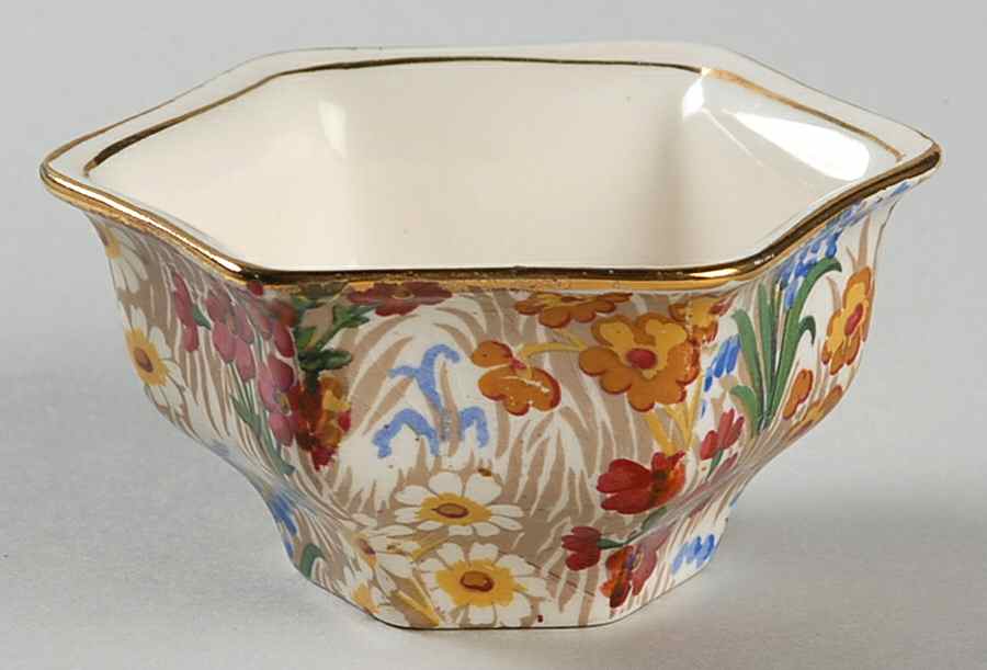Marguerite (Gold Trim) Hector Shape Open Sugar Bowl by Royal Winton-1