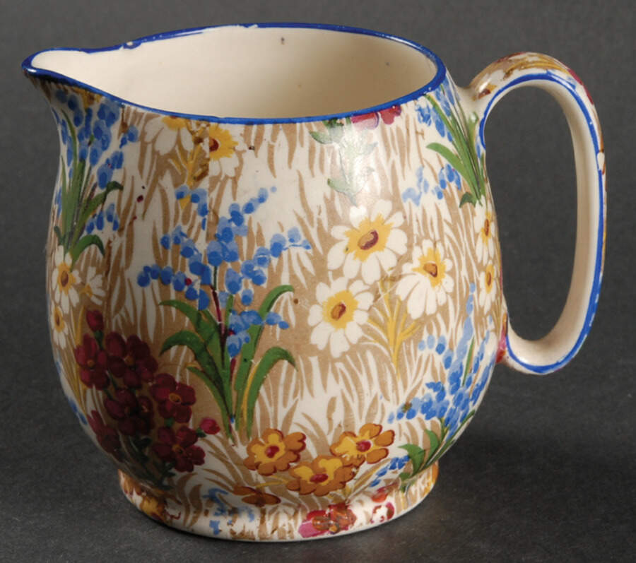 Marguerite (Blue Trim) Countess Creamer by Royal Winton-1
