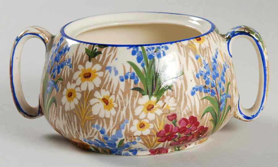 Marguerite (Blue Trim) Countess Sugar Bowl No Lid by Royal Winton-1