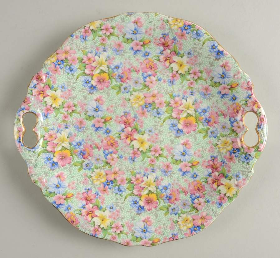 Marion (Older) Handled Cake Plate by Royal Winton-1