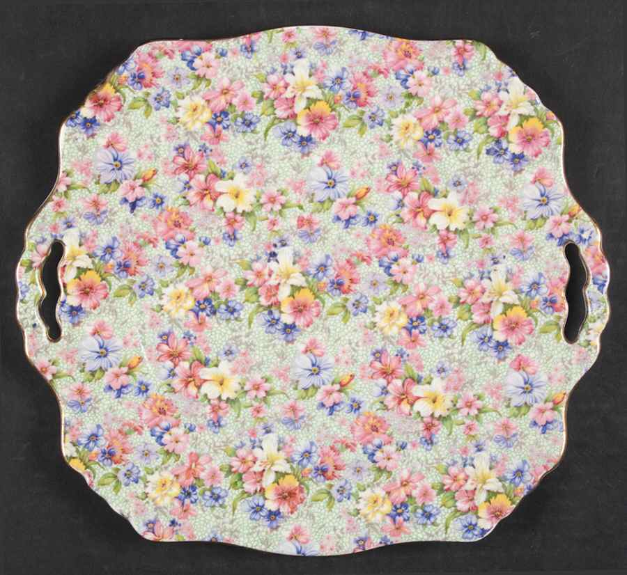 Marion (Older) Square Handled Cake Plate by Royal Winton-1