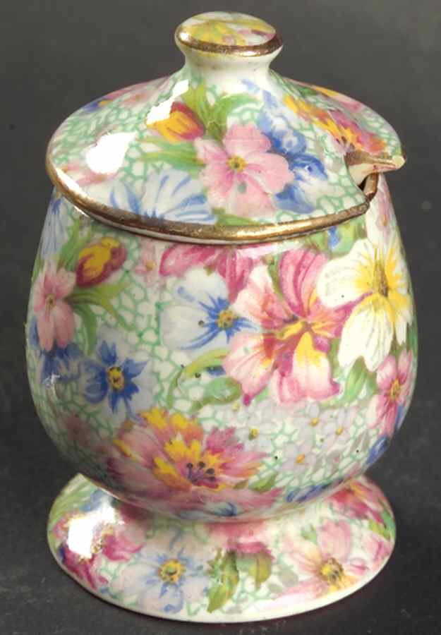 Marion (Older) Mustard Jar & Lid by Royal Winton-1