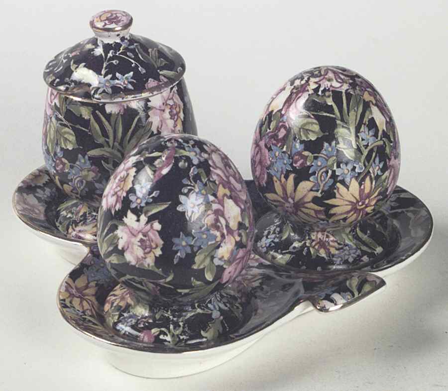 Nantwich (3 Piece) Cruet Set with Tray (S&P, Mustard) by Royal Winton-1