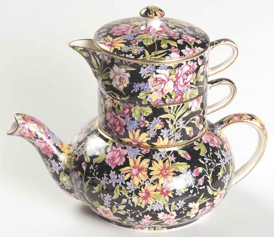 Nantwich Mini Teapot Stacking Set (Creamer, Sugar) by Royal Winton-1