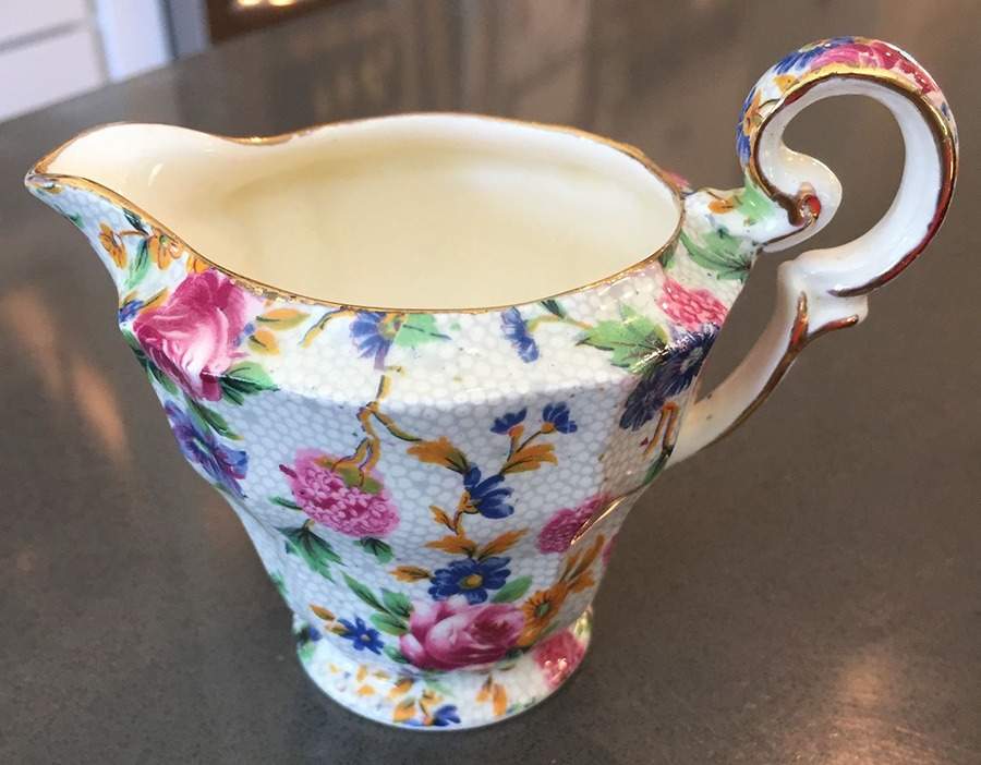 Old Cottage Chintz (Pre 1960, Cream) Stuart Creamer by Royal Winton-1